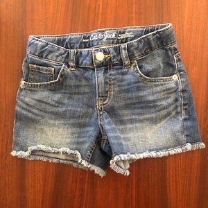 Cat & Jack cutoff girls jean shorts 7/8